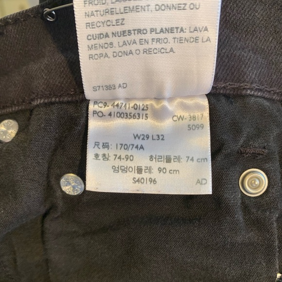 Denizen Levi’s Black 216 Skinny Fit W 29” L 32” Size 8 - Picture 2 of 6